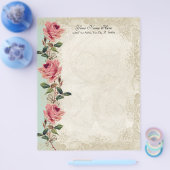  Roos met barokstijl Mint n Cream Lace Flyer (Enkel)