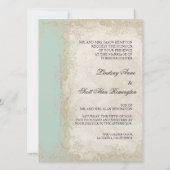  Roos met barokstijl Mint n Cream Lace Kaart (Achterkant)