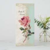 Roos met barokstijl Mint n Cream Lace Kaart (Staand voorkant)