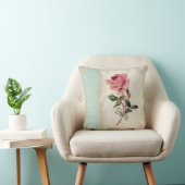 Roos met barokstijl Mint n Cream Lace Kussen (Stoel)