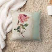 Roos met barokstijl Mint n Cream Lace Kussen (Deken)