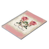  Roos met barokstijl Notitieboek (Linkerzijde)