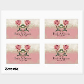  Roos met barokstijl Rechthoekige Sticker (Vel)