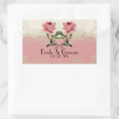  Roos met barokstijl Rechthoekige Sticker (Tas)