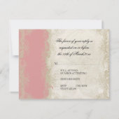  Roos met barokstijl RSVP Kaartje (Voorkant)