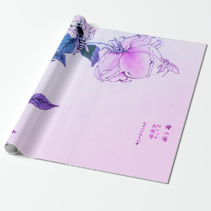 ROOS MET BEE JAPANESE AFDRUKpapier Cadeaupapier