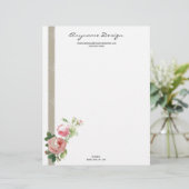 Roos met briefhoofd (Staand voorkant)