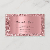 Roos met champaign Gold Wedding Event Planner Styl Afsprakenkaartje (Achterkant)