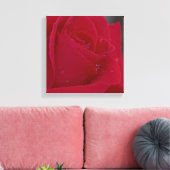 Roos met dauw canvas afdruk (Insitu (Woonkamer))