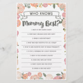  Roos met dubbelzijdige Baby shower games Flyer (Achterkant)