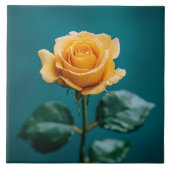 Roos met één deelvenster tegeltje (Voorkant)