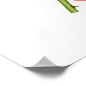 Roos met een romantische quote poster (Hoek)