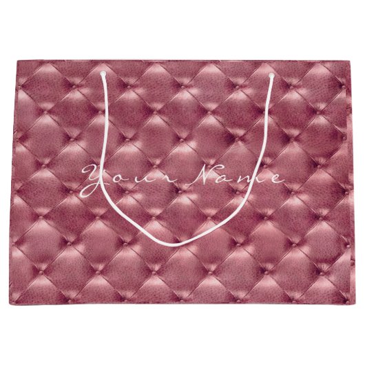 Roos met gelaagd leder Gold Blush Metallic Gift Large Cadeautasje (Voorkant)
