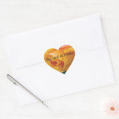 Roos met gele blozen Sticker (Envelop)