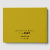 Roos met goudfolie, watermerk, bruiloft gastenboek (Achterkant)