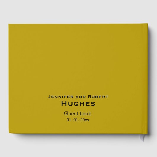 Roos met goudfolie, watermerk, bruiloft gastenboek (Achterkant)