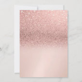 Roos met hoge hiel Gold Glitter Retirement Party Kaart (Achterkant)