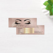 Roos met klein cadeaubon Gold Lash Makeup Mini Visitekaartjes (Bureau)