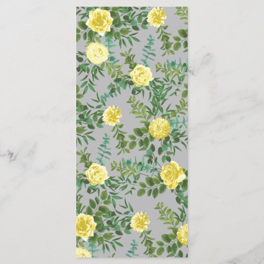 Roos met lichtgele en grijze pheid menu (Achterkant)