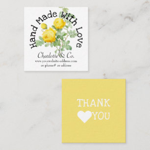  Roos met liefdesproduct Dank u Vierkante Visitekaartje