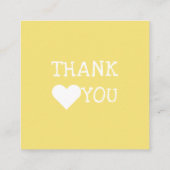 Roos met liefdesproduct Dank u Vierkante Visitekaartje (Achterkant)