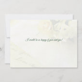 Roos met lint op oud handschrift kaart (Achterkant)