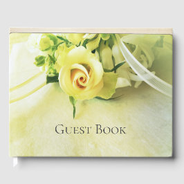 Roos met lintbruiloft gastenboek
