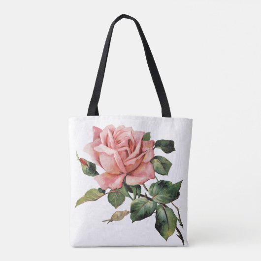Roos met naam Tote Bag (Achterkant)