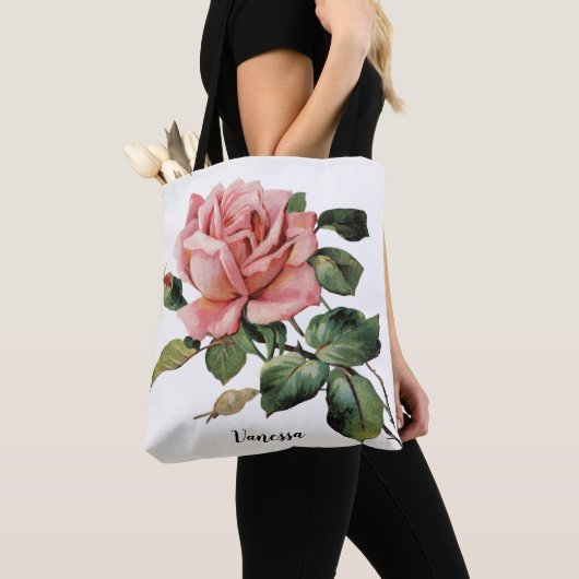Roos met naam Tote Bag (Dichtbij)