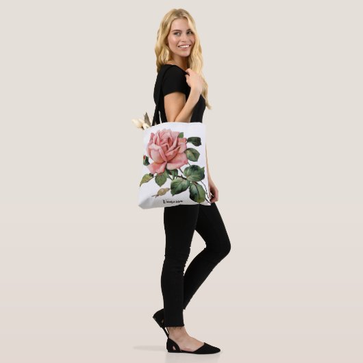  Roos met naam Tote Bag (Op model)