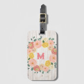 Roos met ouderdom en eucalyptus Wreate Bagagelabel (Voorkant (verticaal))