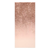 Roos met prijslijst Gold Glitter Ombre Lashes Reclamekaart (Achterkant)