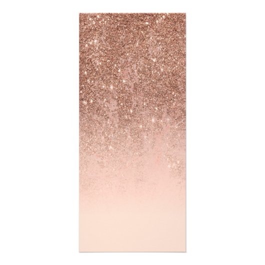 Roos met prijslijst Gold Glitter Ombre Lashes Reclamekaart (Achterkant)