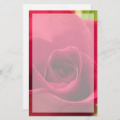 roos met rand "Drop Dead Red" Briefpapier (Voorkant / Achterkant)