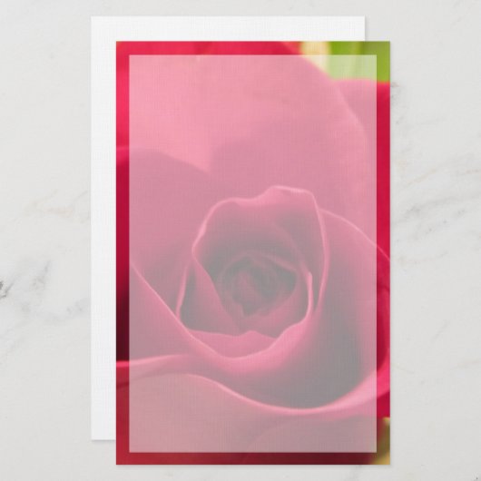 roos met rand "Drop Dead Red" Briefpapier (Voorkant / Achterkant)