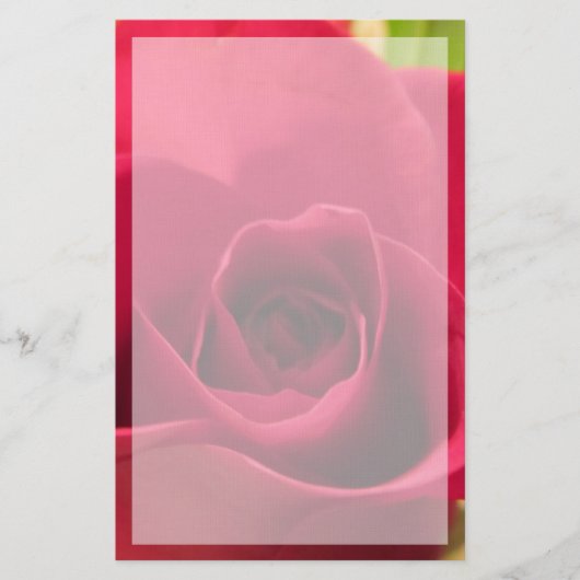 roos met rand "Drop Dead Red" Briefpapier (Voorkant)