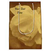 Roos met regendruppels  uitzien medium cadeauzakje (Achterkant)