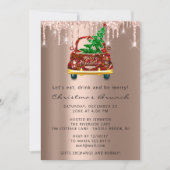 Roos met rode kerst brunch, drift kaart (Voorkant)