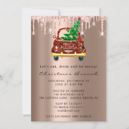 Roos met rode kerst brunch, drift kaart