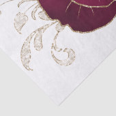 Roos met rood goud - Waterverf ontkoppeling Tissuepapier (Detail)