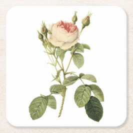 roos met twee maten door Redouté Kartonnen Onderzetters