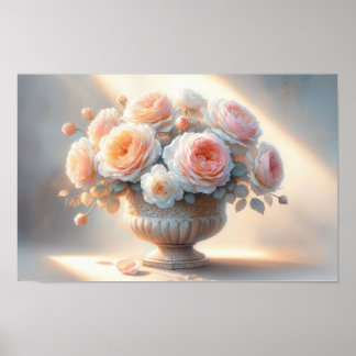 Roos met Vaas Kunst Poster