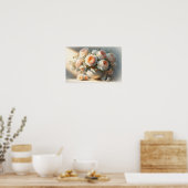 Roos met vaas poster (Keuken)