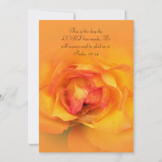 Roos met Verse Wedding Kaart (Achterkant)