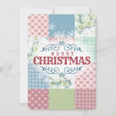 roos met vierling kerstkaart (Voorkant)