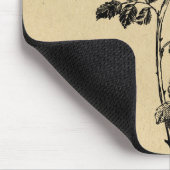 Roos met Vintage vlinder kunst Muismat (Hoek)