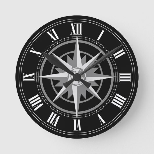 Roos met Wereldbol compacteren Ronde Klok (Voorkant)