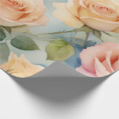 Roos met zachte waterverf cadeaupapier (Hoek)