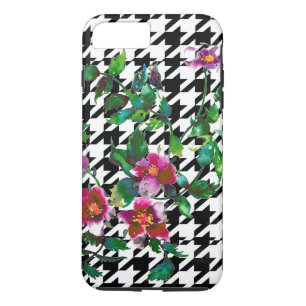  Roos met zwarte en witte haartand Case-Mate iPhone Case