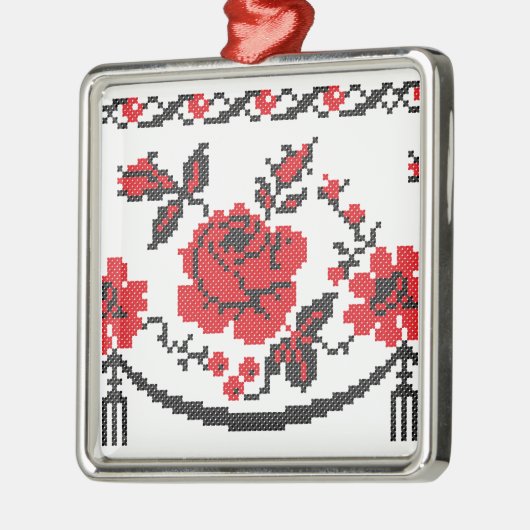 Roos Metalen Ornament (Links)